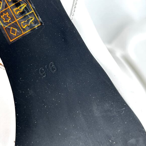 Jeffrey Campbell Guillo Boot 9.5 White Patent Leather Slouchy Mid Calf Heel - Picture 8 of 10